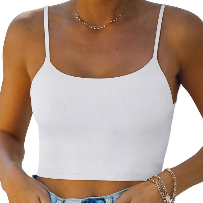 Adjustable Spaghetti Strap Seamless Camisole Crop Top