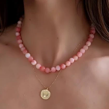 14K Gold Seashell Thin Necklace