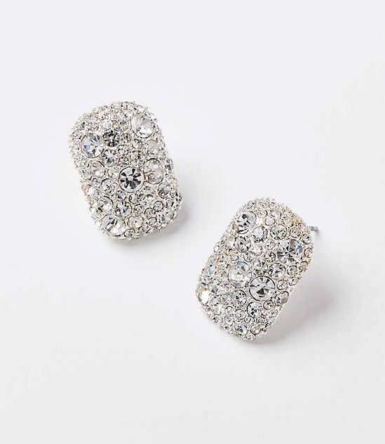 Loft Women's Oversized Crystal Stud Earrings