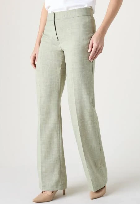 Simon Jersey Women's Linen Blend Straight Leg Trousers