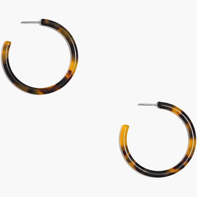 J.Crew Women's Imitation Tortoise Hoop Earrings