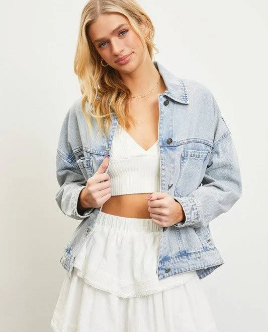 Kali Trends Classic Denim Jean Jacket
