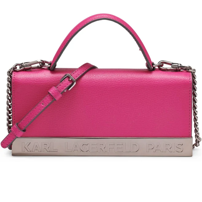 KARL LAGERFELD PARIS Women's Jacqueline Leather Crossbody Bag