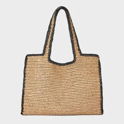 A New Day Natural Straw XL Tote Bag