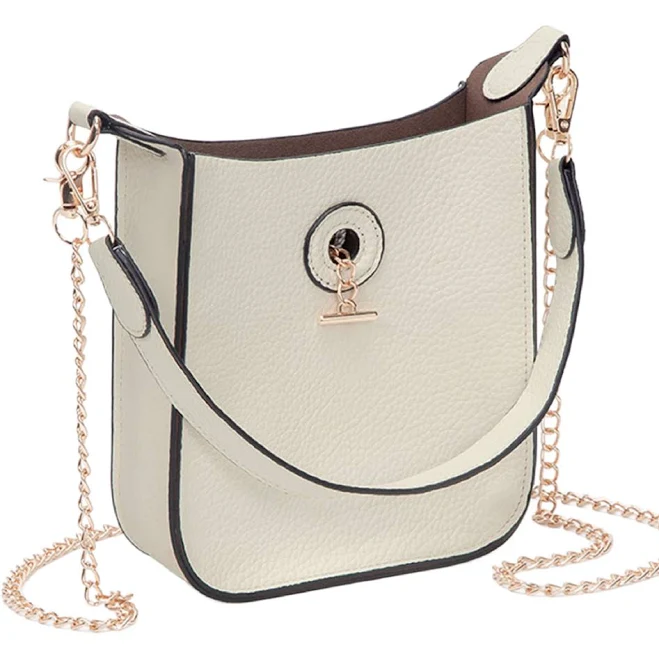 Pebbled Vegan Leather Shoulder Crossbody Bag