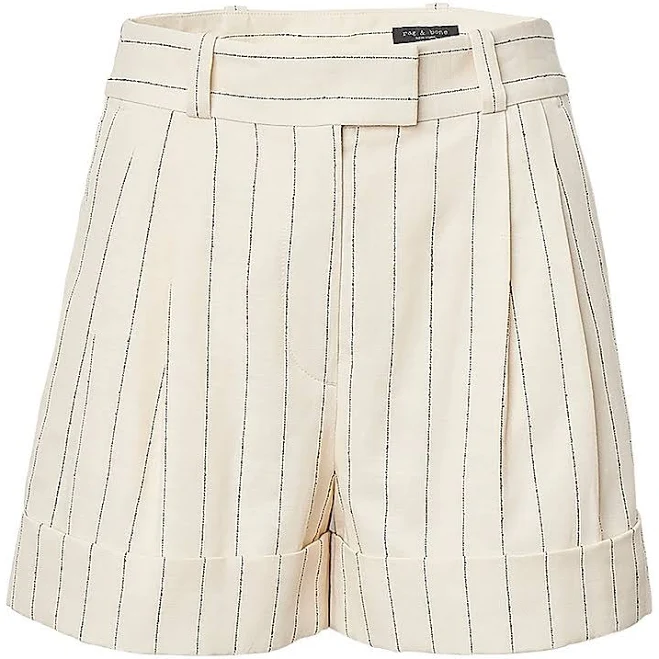 rag & bone Women's Neila Striped Linen-Cotton Shorts