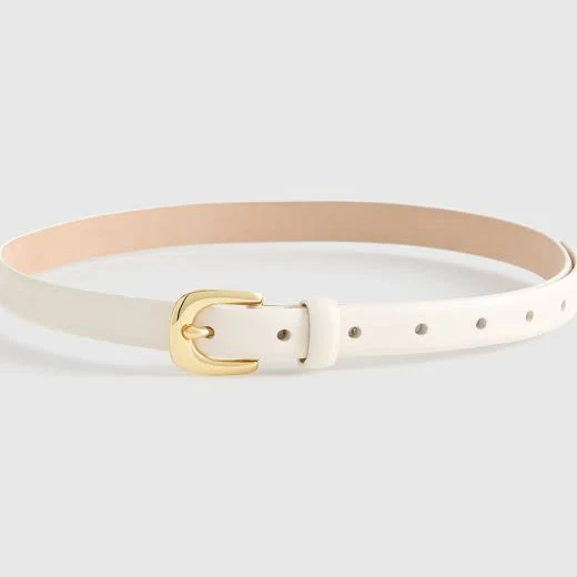 Quince Women's Sofia European Leather Skinny Belt