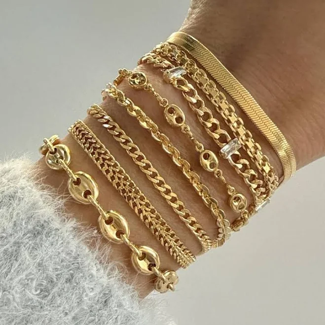 18K Gold Dainty Chain Bracelet