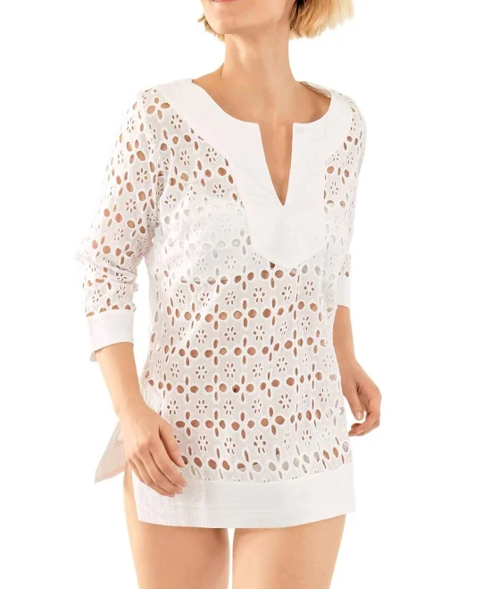 Alibi Cotton Eyelet Tunic