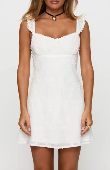 Princess Polly Beacall Embroidered Mini Dress