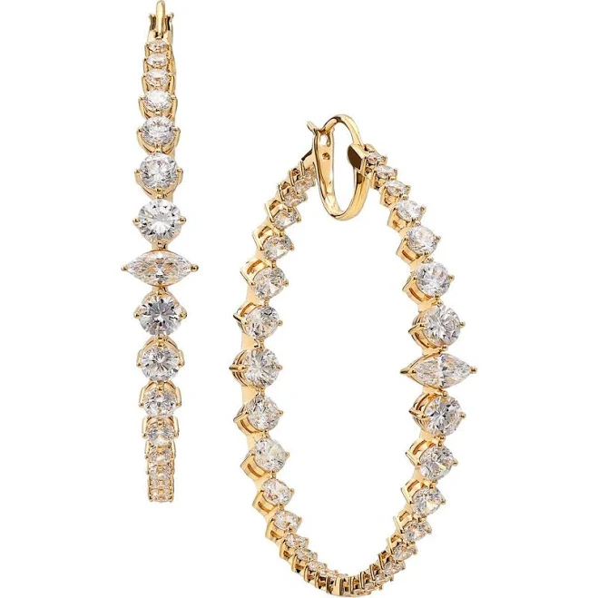 Nadri Leah Statement Hoop Earrings