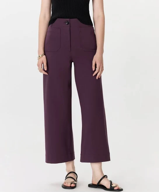 Quince Women's Ultra-Stretch Cropped Wide Leg Rayon Pants