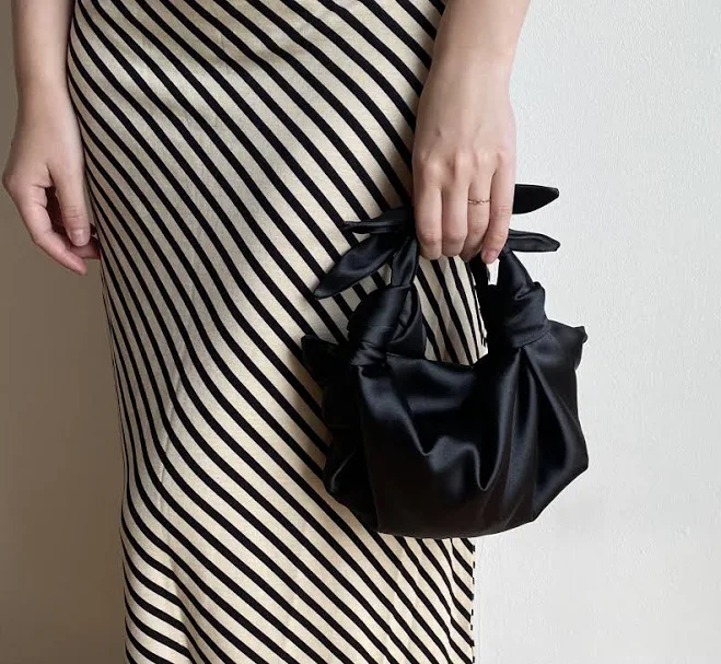 Satin Knot Clutch Bag