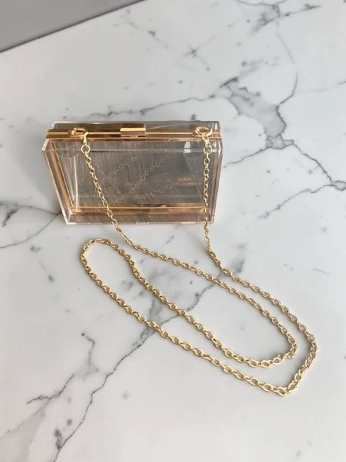 MacRae & Co. Women's Clear Acrylic Box Clutch