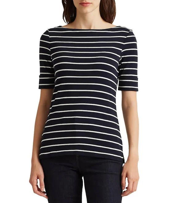 Ralph Lauren Women's Striped Boatneck Top