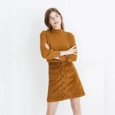 Madewell Corduroy Mustard Yellow A-Line Mini Skirt: Patch Pocket Edition, Size 6