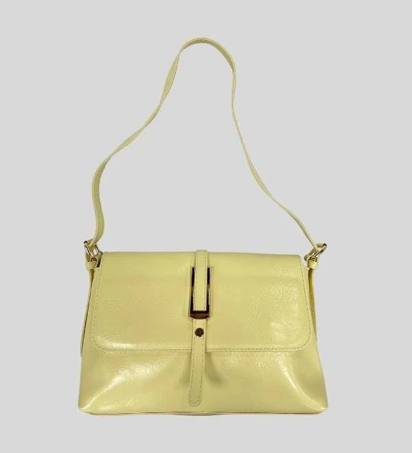 Women's Vegan Leather Crossbody Bag with Buckle Flap