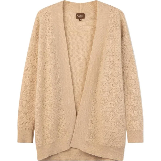 Gobi Women's Ajour Knit Open Front Cardigan