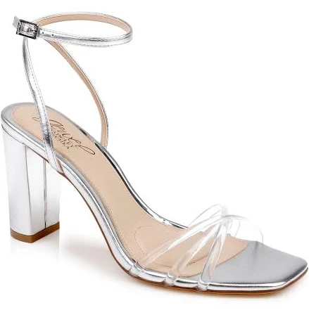 Jewel Badgley Mischka Women's Phyliss Square Toe Ankle Strap Sandals