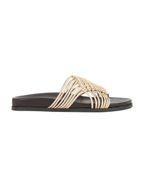 Jeffrey Campbell plait Slides in Tan