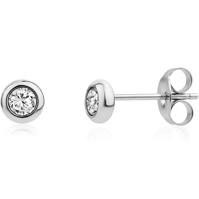Minimalist Bezel Stud Earrings