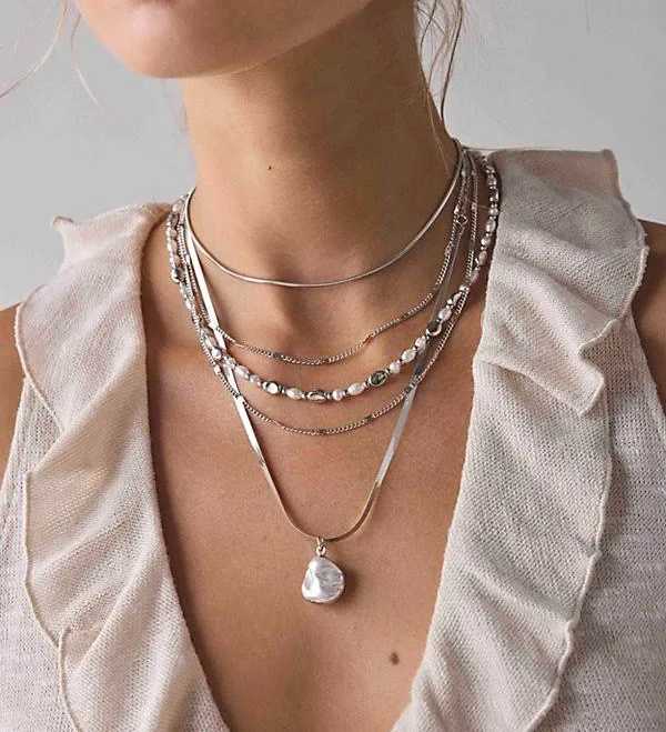 Urban Outfitters Addison Chain Layering Necklace Set
