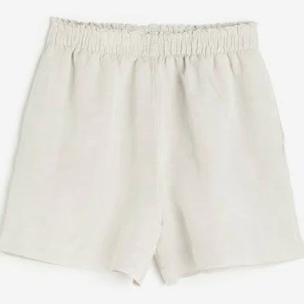 H&M Linen-Blend Pull-On Shorts