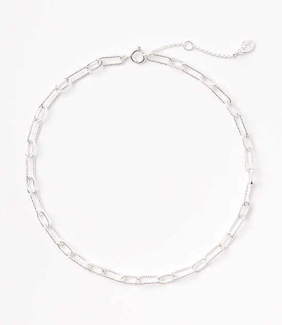 Loft Women's Textured Chain Link Necklace