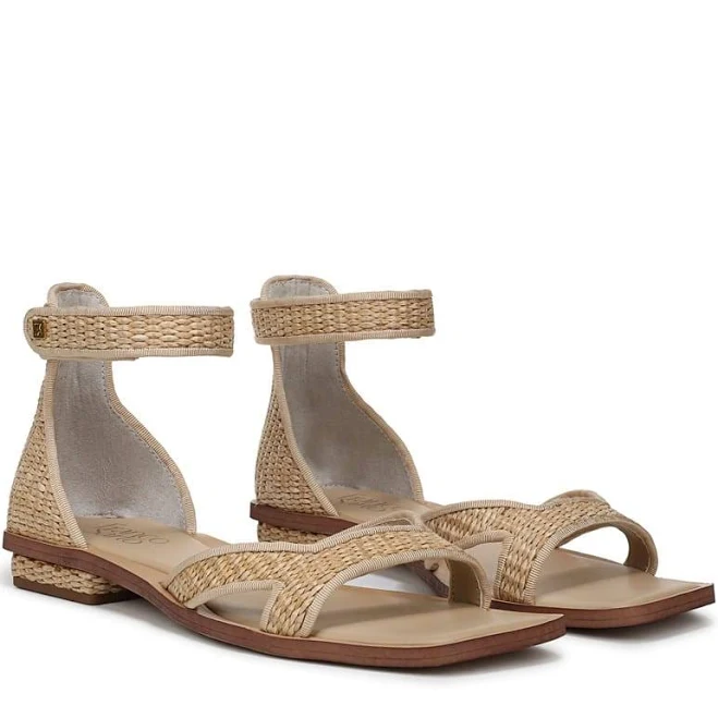Franco Sarto Women's Elisa Square Toe Ankle Strap Sandals