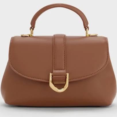 Charles & Keith Gabine Leather Top Handle Bag