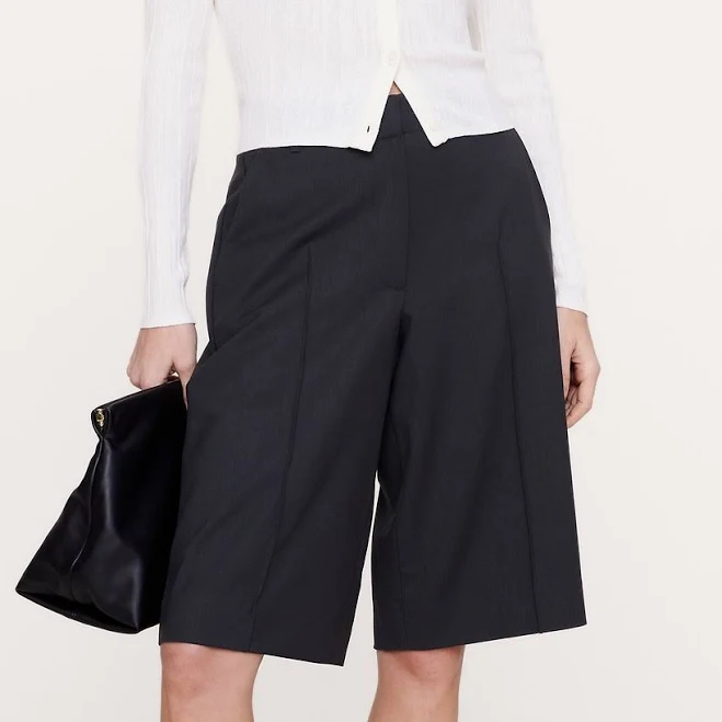 Banana Republic Women's High-Rise Italian Wool Bermuda Shorts