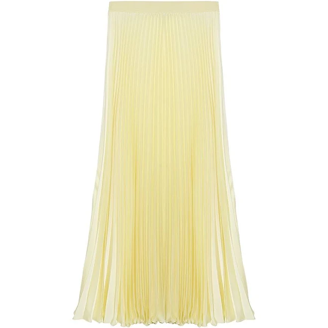 Simkhai Women's Melanie Pleated Satin Midi Skirt