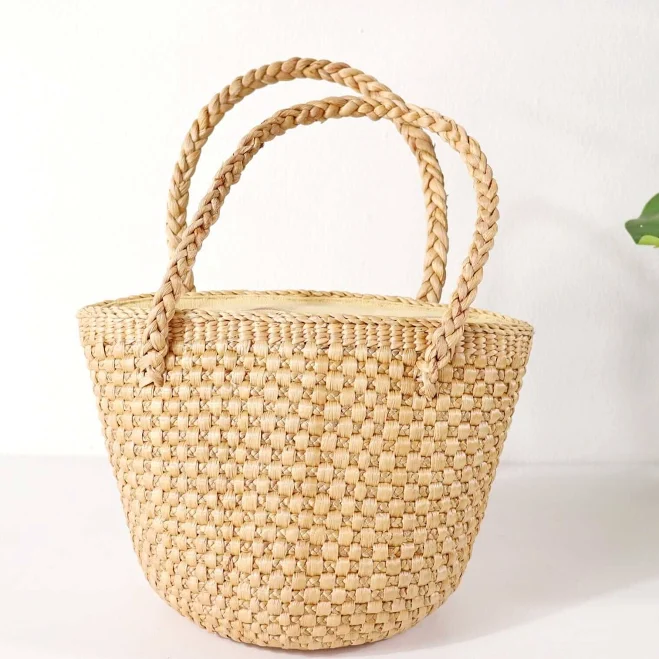 Annmarie Chic Woven Straw Top Handle Bag