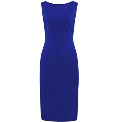 Women's Sleeveless Boat Neck Sheath Dress