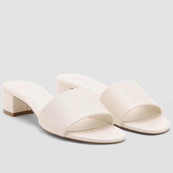 MANGO Block-Heel Sandals with Strap