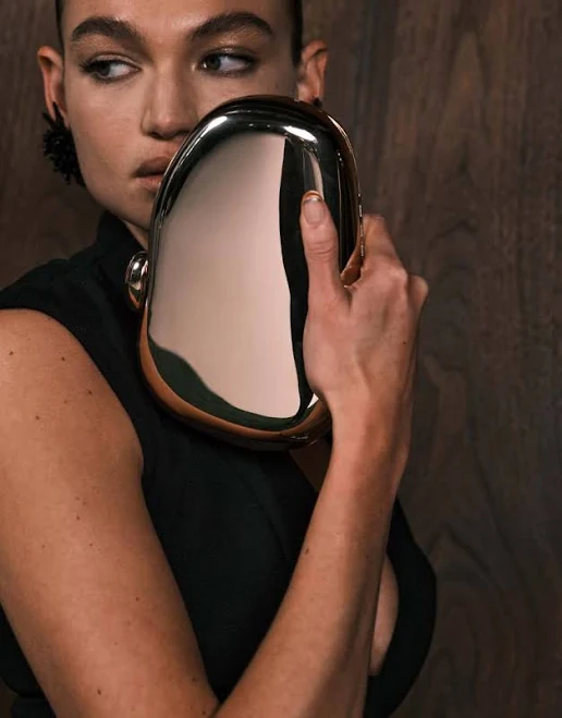 ASOS Abstract Hardbox Clutch Bag with Cross Body Strap