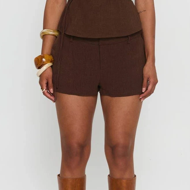 Princess Polly La Dulce Linen Blend Mini Shorts