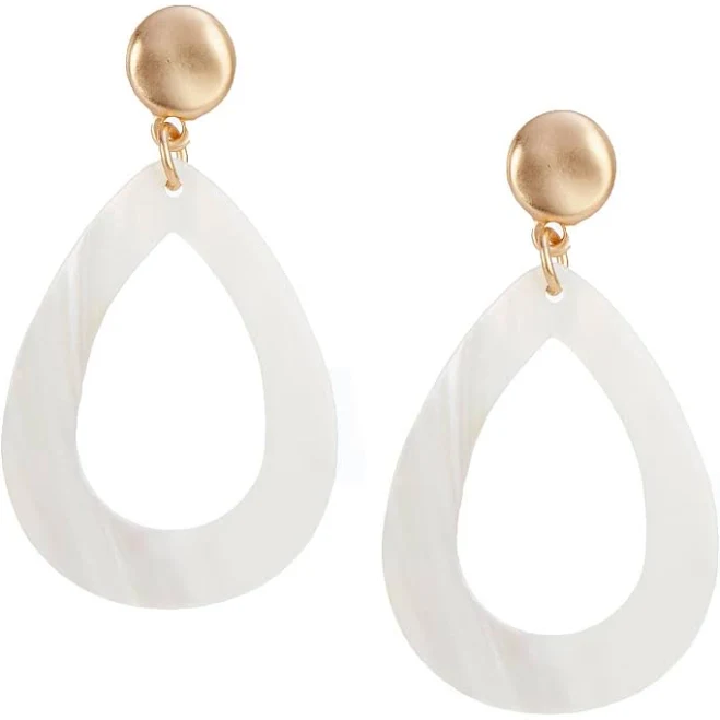 Southern Living Women's Shell Teardrop Drop Earrings