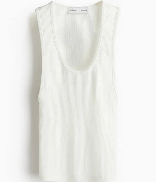 H&M Ladies Ribbed Viscose Tank Top