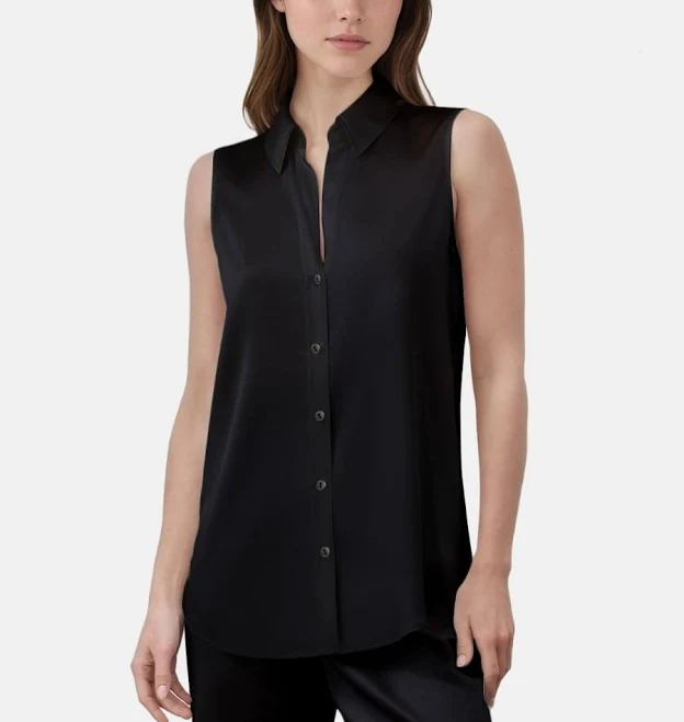 Sleeveless Mulberry Silk Top