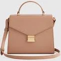 Italian Leather Top Handle Crossbody Satchel