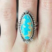 Turquoise Silver Statement Ring