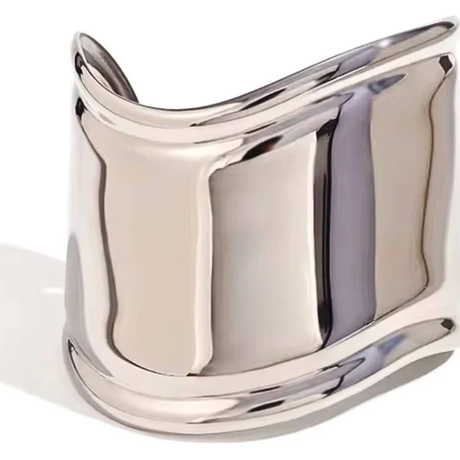 Bold Statement Silver Cuff Bracelet