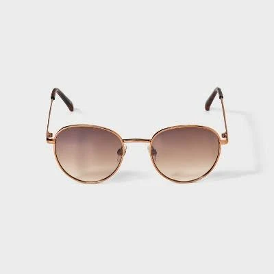 Universal Thread Women's Shiny Metal Round Sunglasses