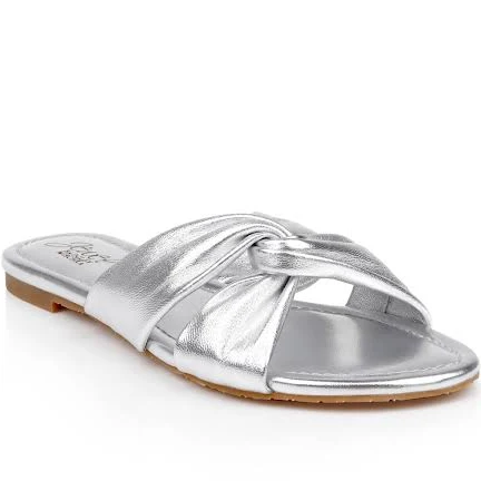 Badgley Mischka Nicolet Leather Slide Sandals