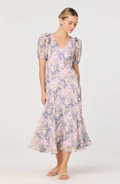 Astr The Label Women's Jessenia Floral Printed V-Neck Midi Dress