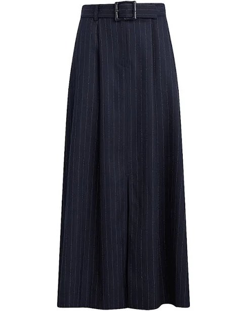 Favorite Daughter Women's Gabby Belted Pinstripe Maxi Skirt