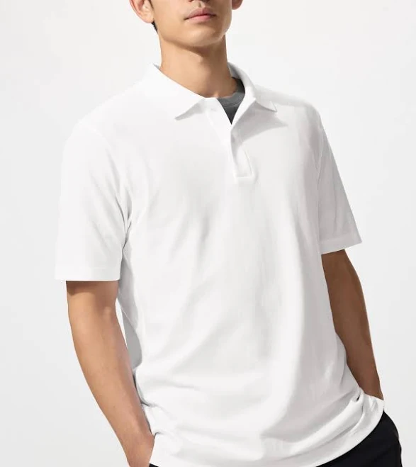 UNIQLO Airism Cotton Pique Polo Shirt