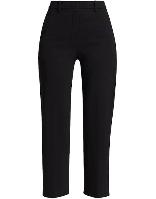 Theory Women's Ponte High-Waist Straight Pants Black