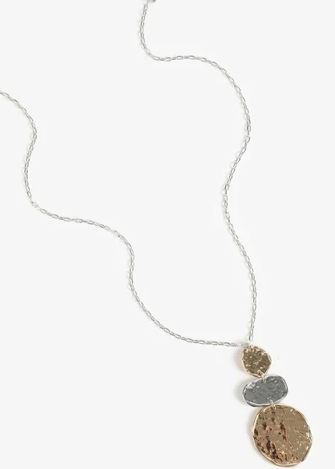 maurices Women's Hammered Coin Pendant Necklace